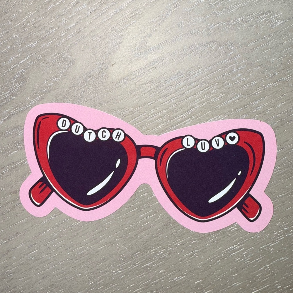 Dutch bros valentine sticker